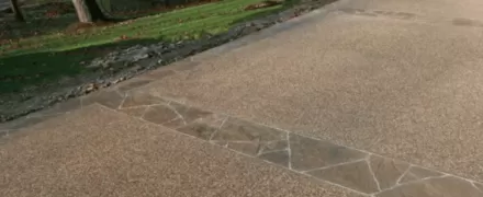 Exposed aggregate concrete driveway | EasyMix Concrete