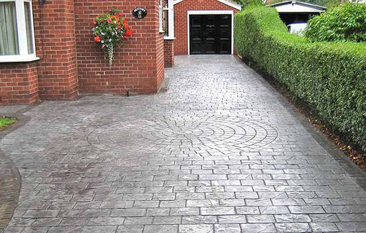Imprinted concrete driveway | EasyMix Concrete