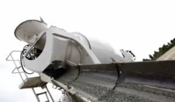 Concrete being delivered via volumetric truck | EasyMix Concrete 
