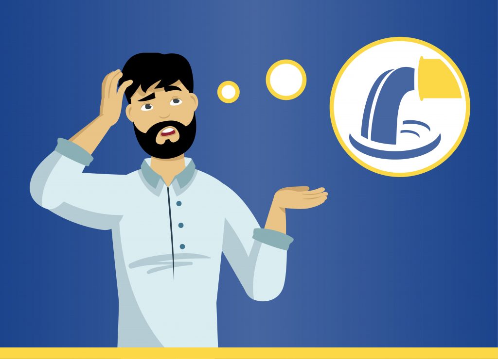 a cartoon man thinking about concrete | EasyMix Concrete